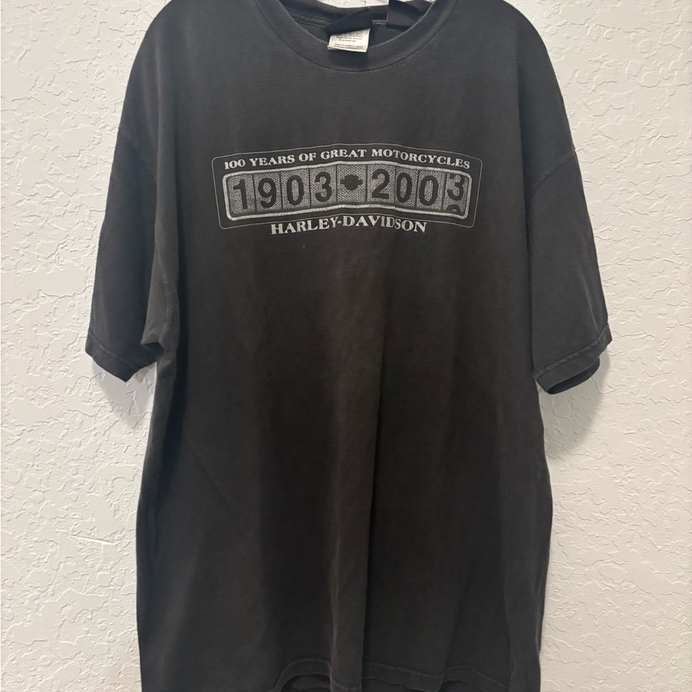 VINTAGE Harley Davidson Shirt Extra Large Black Hill Sturgis 2003 Y2K Motorcycle